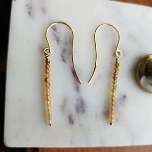 TOURMALINE gemstone dangle earrings